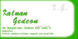 kalman gedeon business card